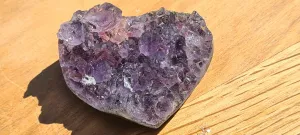 DRUZY AMETHYST CRYSTAL HEARTS 4-5CM