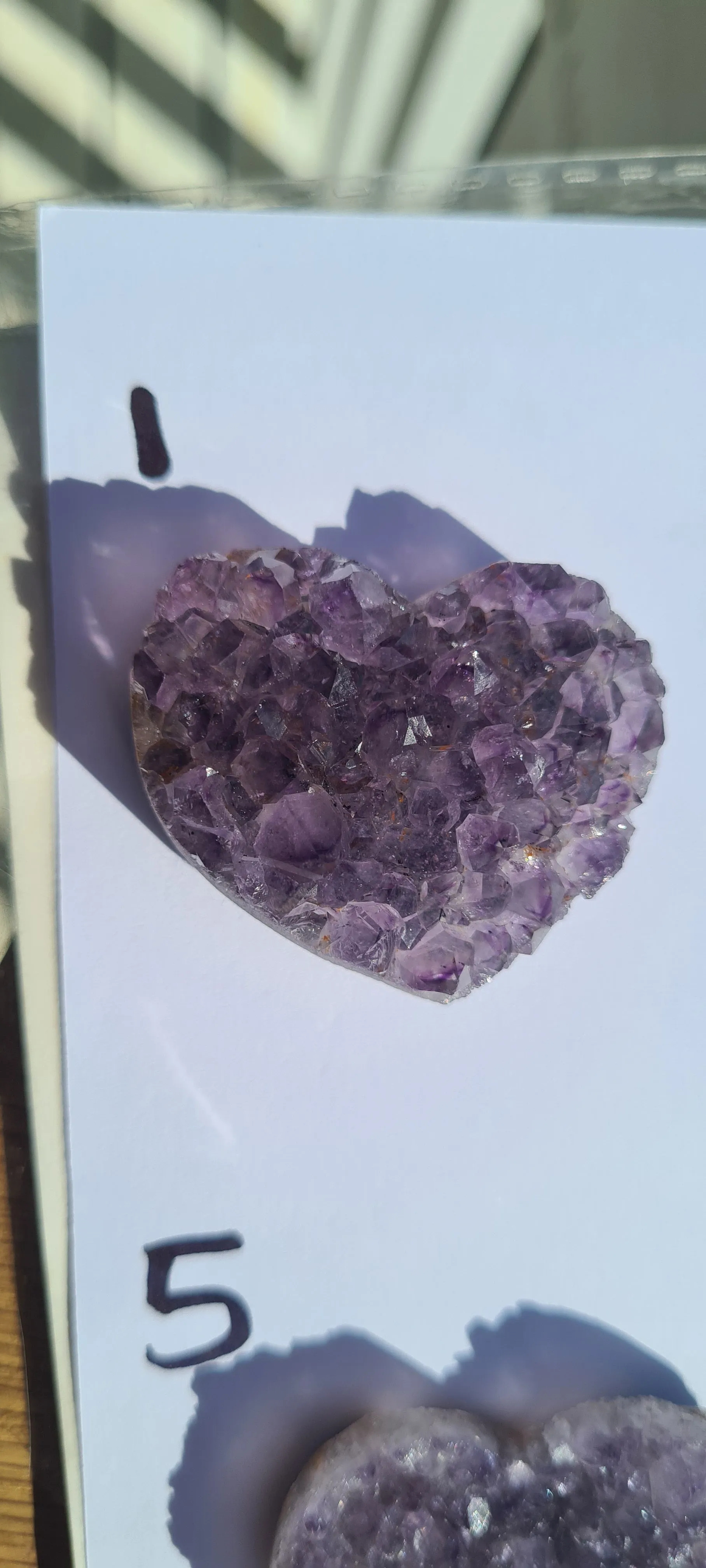 DRUZY AMETHYST CRYSTAL HEARTS 4-5CM