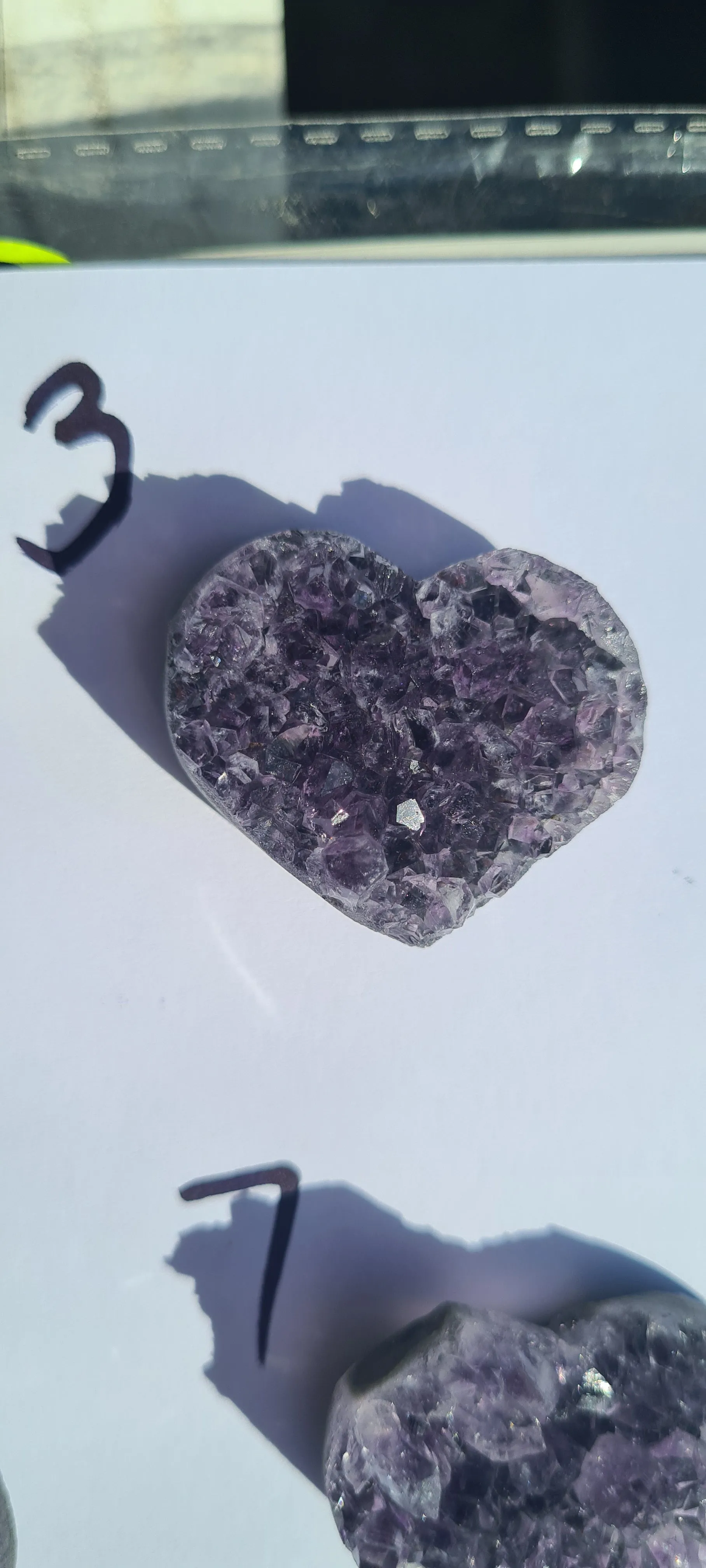 DRUZY AMETHYST CRYSTAL HEARTS 4-5CM