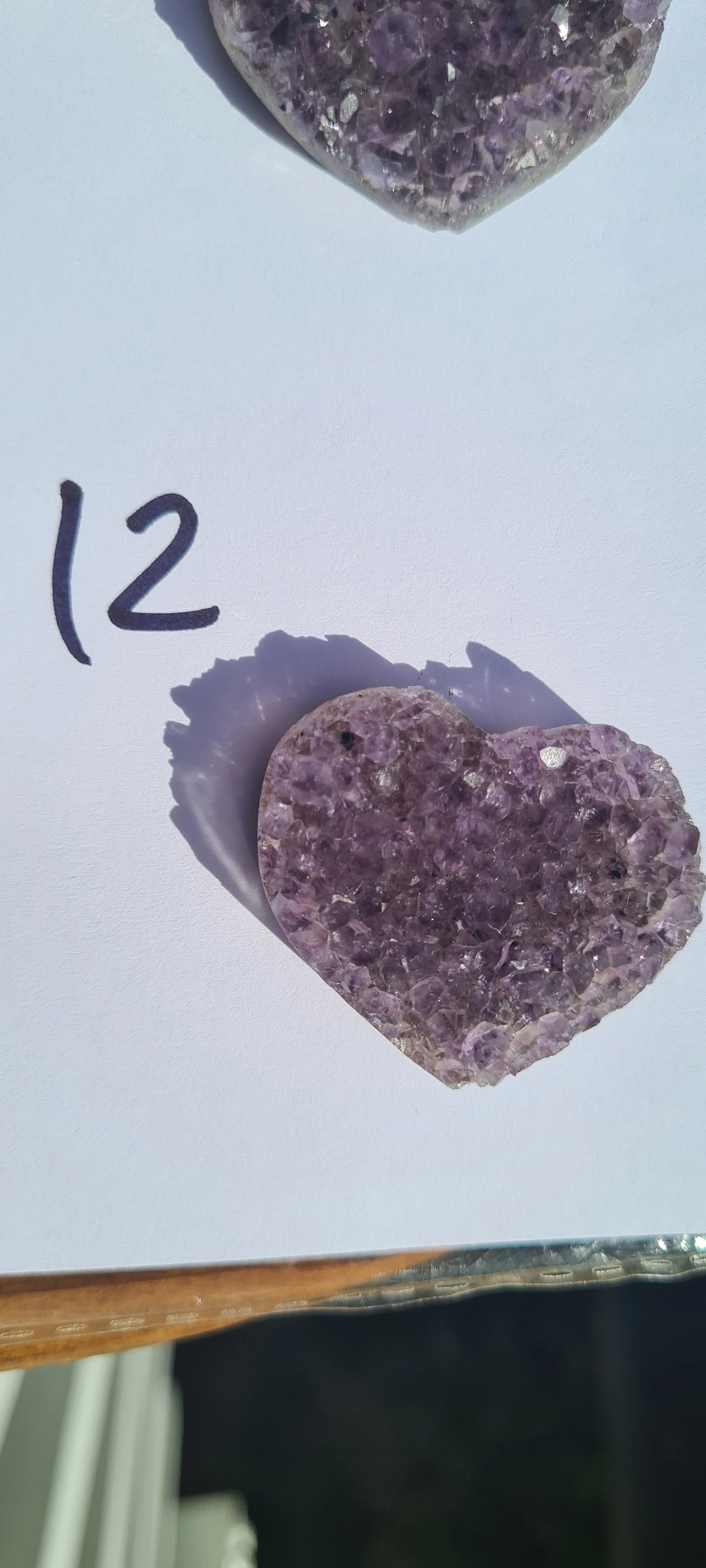 DRUZY AMETHYST CRYSTAL HEARTS 4-5CM