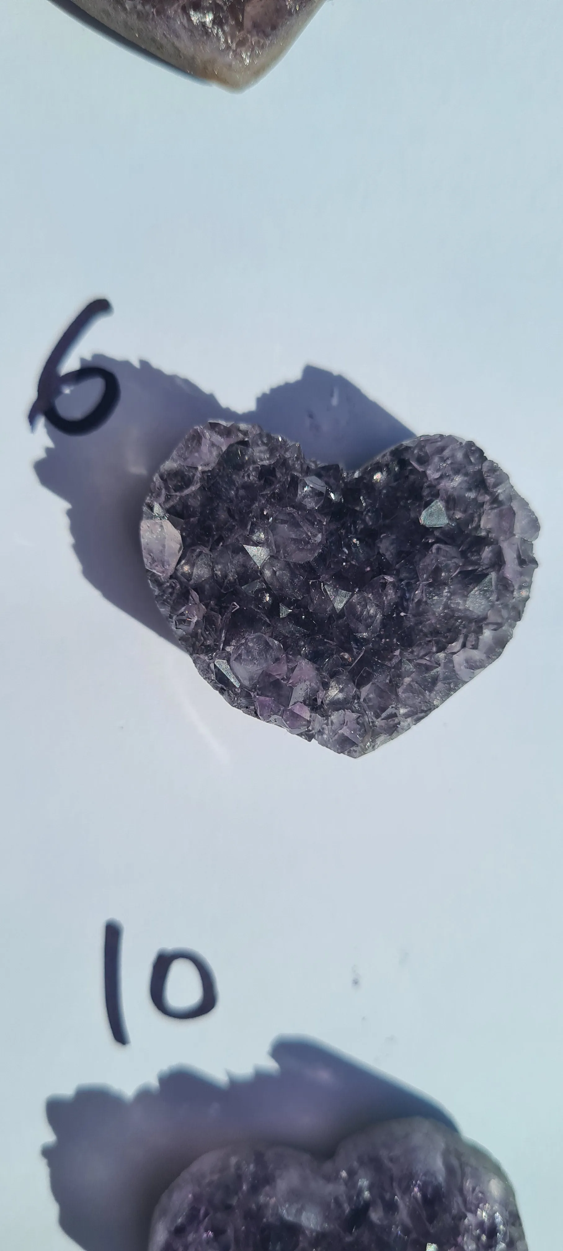 DRUZY AMETHYST CRYSTAL HEARTS 4-5CM