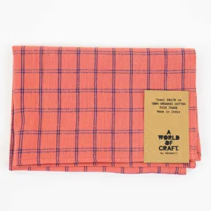 Eco Doublegrid Towel - Pink & Blue