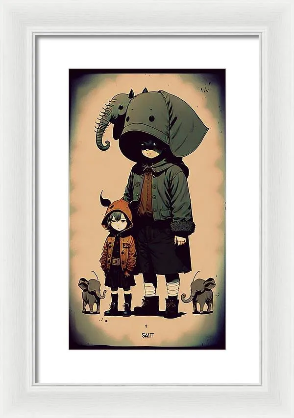 Elephant Pack - Framed Print