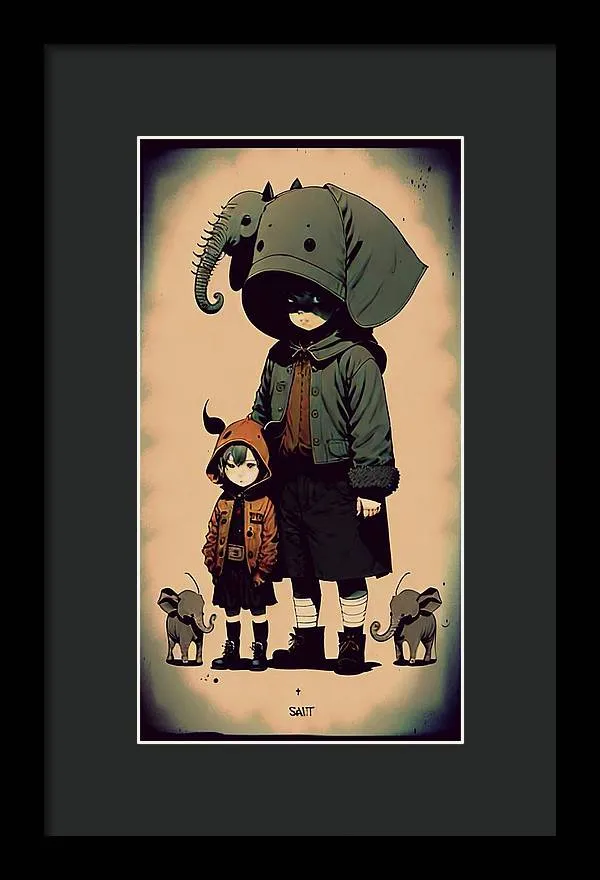 Elephant Pack - Framed Print