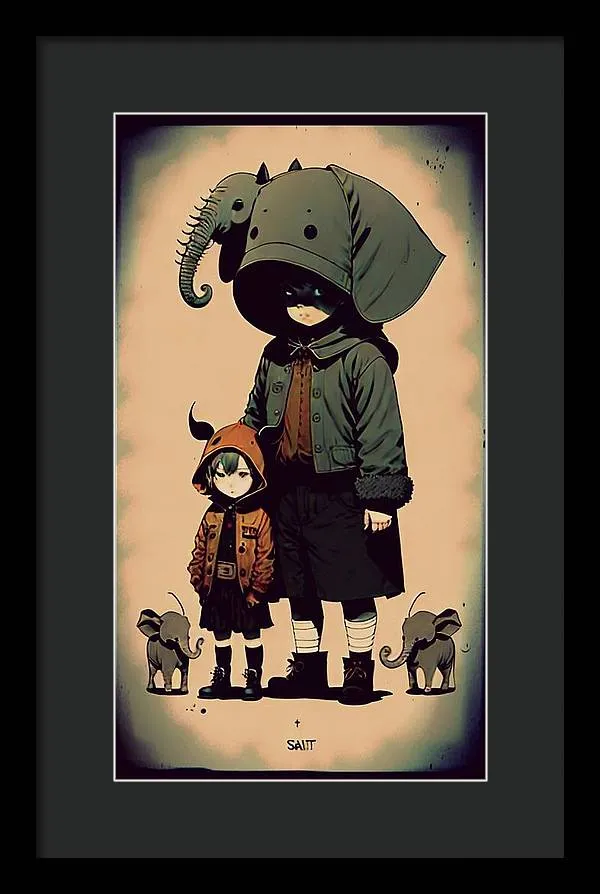 Elephant Pack - Framed Print