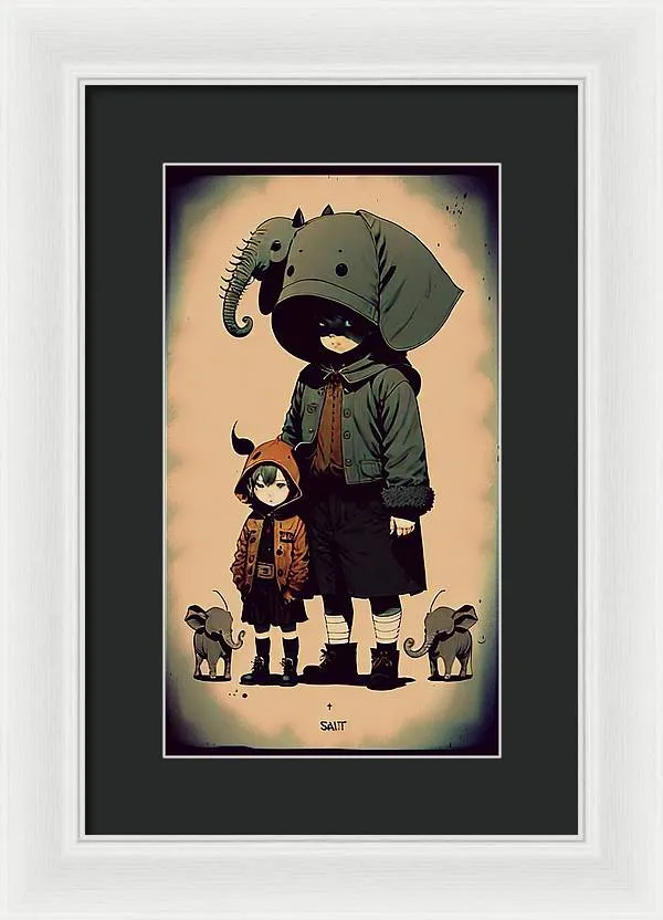 Elephant Pack - Framed Print