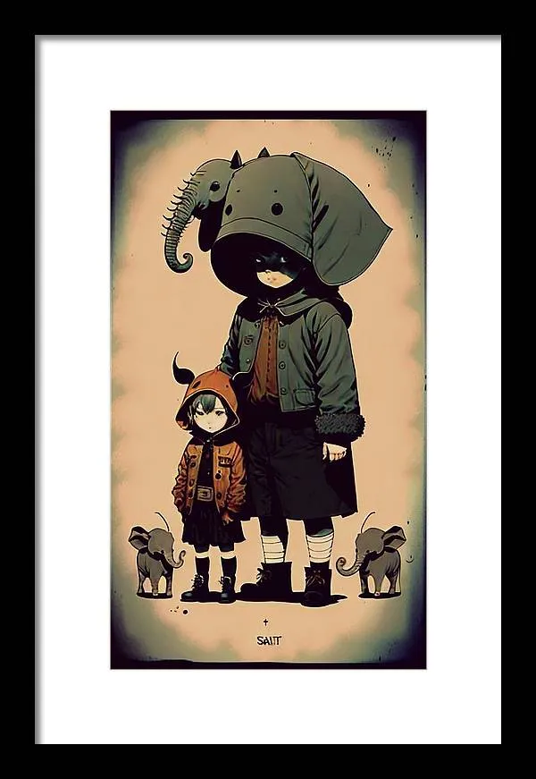 Elephant Pack - Framed Print