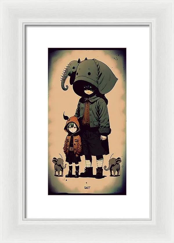 Elephant Pack - Framed Print