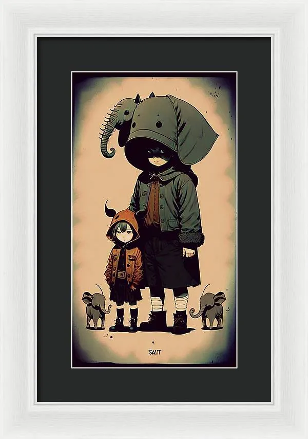 Elephant Pack - Framed Print