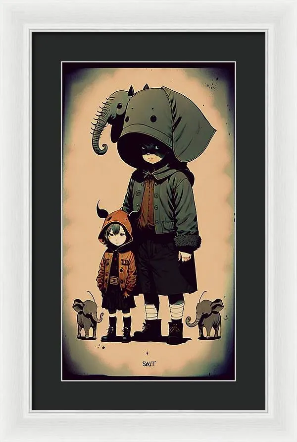 Elephant Pack - Framed Print