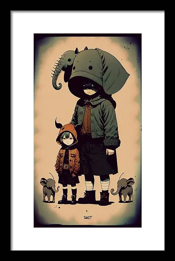 Elephant Pack - Framed Print
