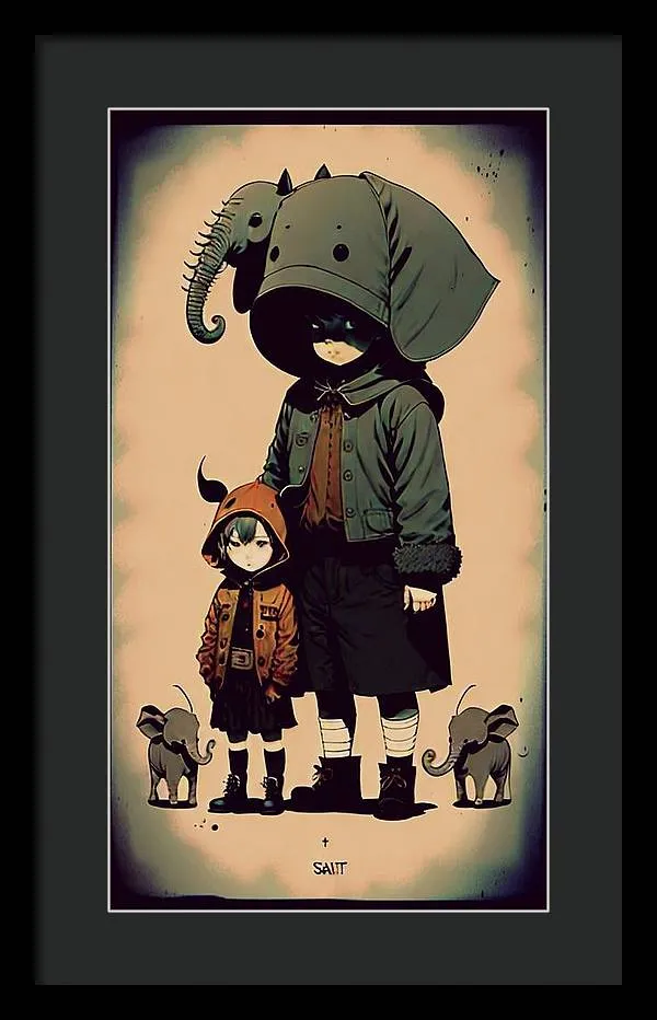 Elephant Pack - Framed Print