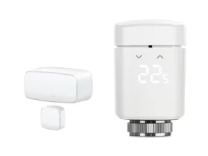 Eve Smart Radiator Valve and Door & Window Smart Contact Sensor Bundle with Apple HomeKit technology