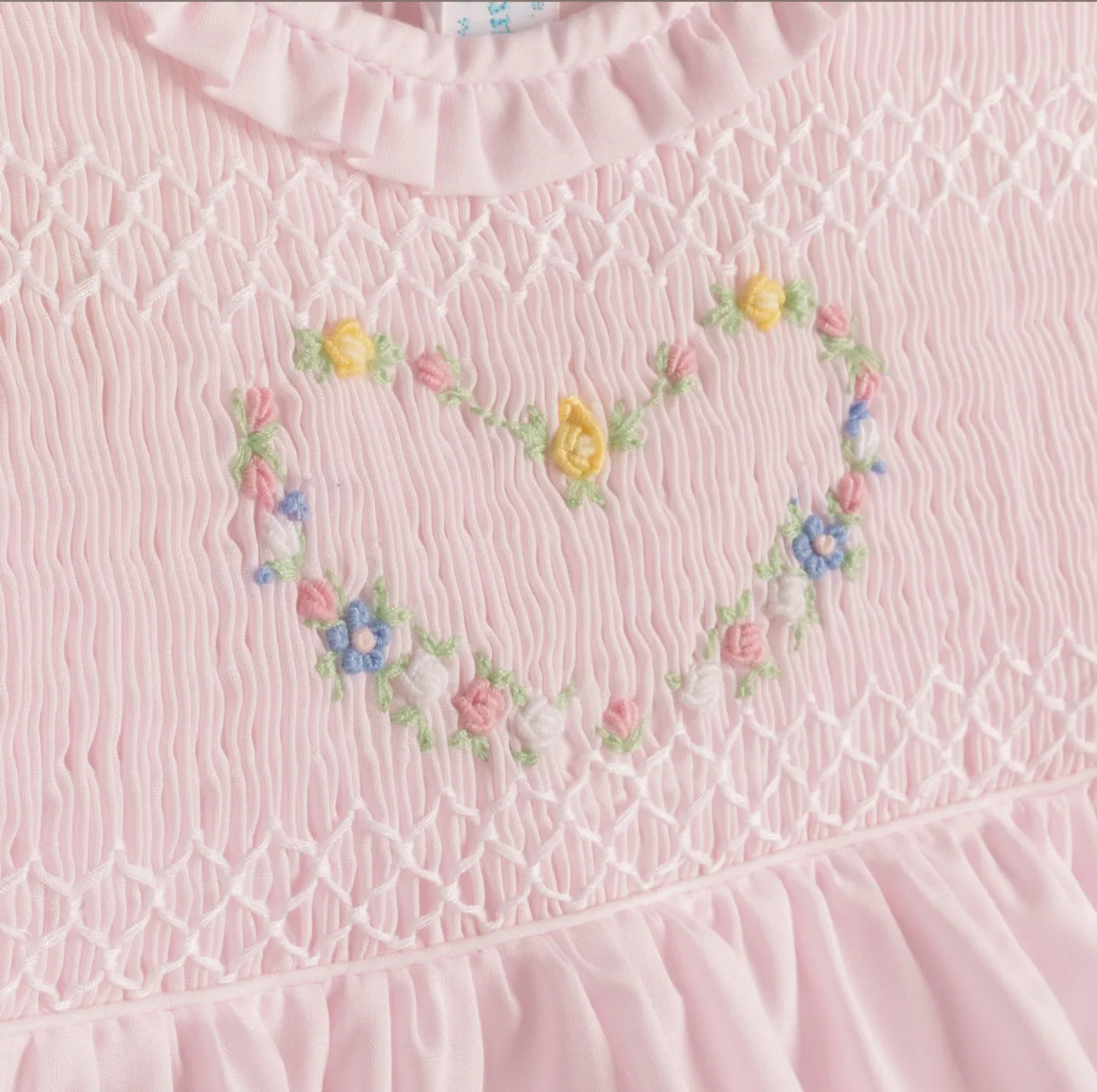 Feltman Bros Girls Smocked Heart Romper