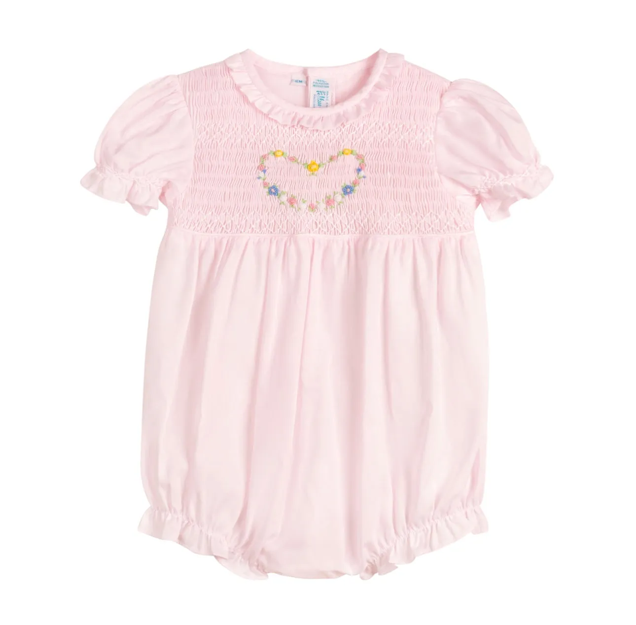 Feltman Bros Girls Smocked Heart Romper