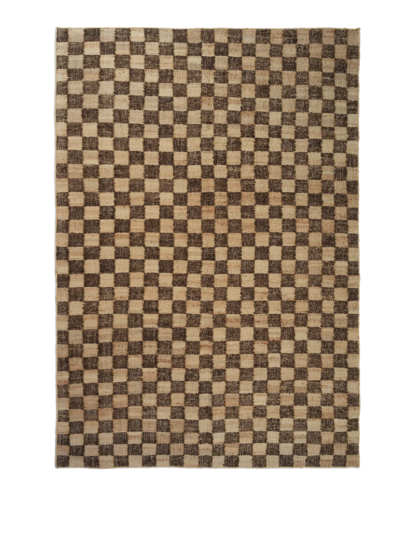 Ferm Living Check Wool Jute Rug 200 X 300 Coffee/Natural
