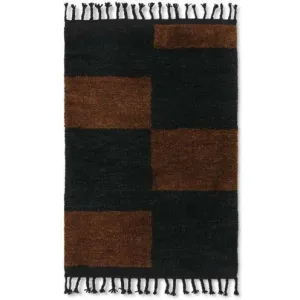 Ferm Living Mara Hand Knotted Carpet 120x180 Cm, Black/Chocolate