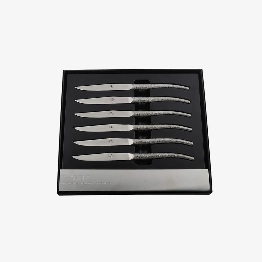 Forge de Laguiole | Philippe Starck 6 Table Knives, Full Handle, Stainless Steel