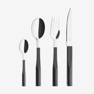 Guy Degrenne |  L'E Starck Truffe Noire Flatware - Set of 24