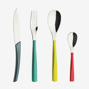 Guy Degrenne | Quartz Mirror Multicolor Flatware - Set of 24