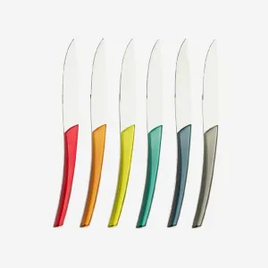 Guy Degrenne | Quartz Multicolore Steak knives - Set of 6