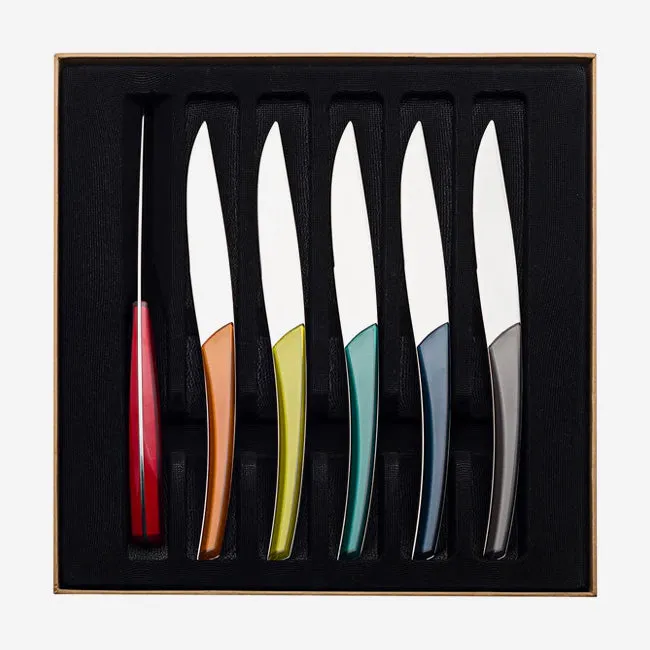 Guy Degrenne | Quartz Multicolore Steak knives - Set of 6