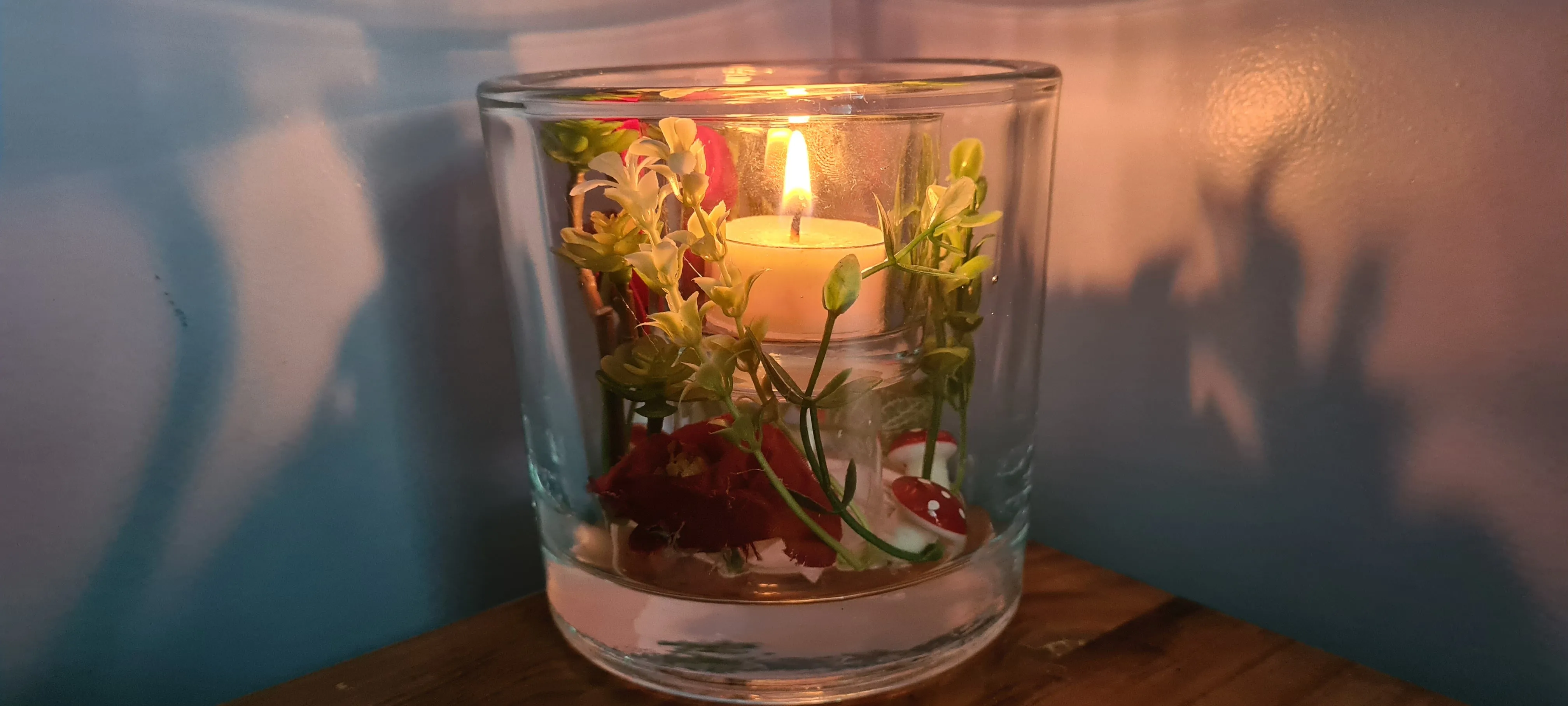 HANDMADE FLORAL CANDLE HOLDER