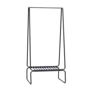 Hübsch Apply Coat Rack Metal Black, 60x72x157 Cm