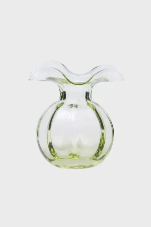 Hibiscus Medium Green Fluted Vase