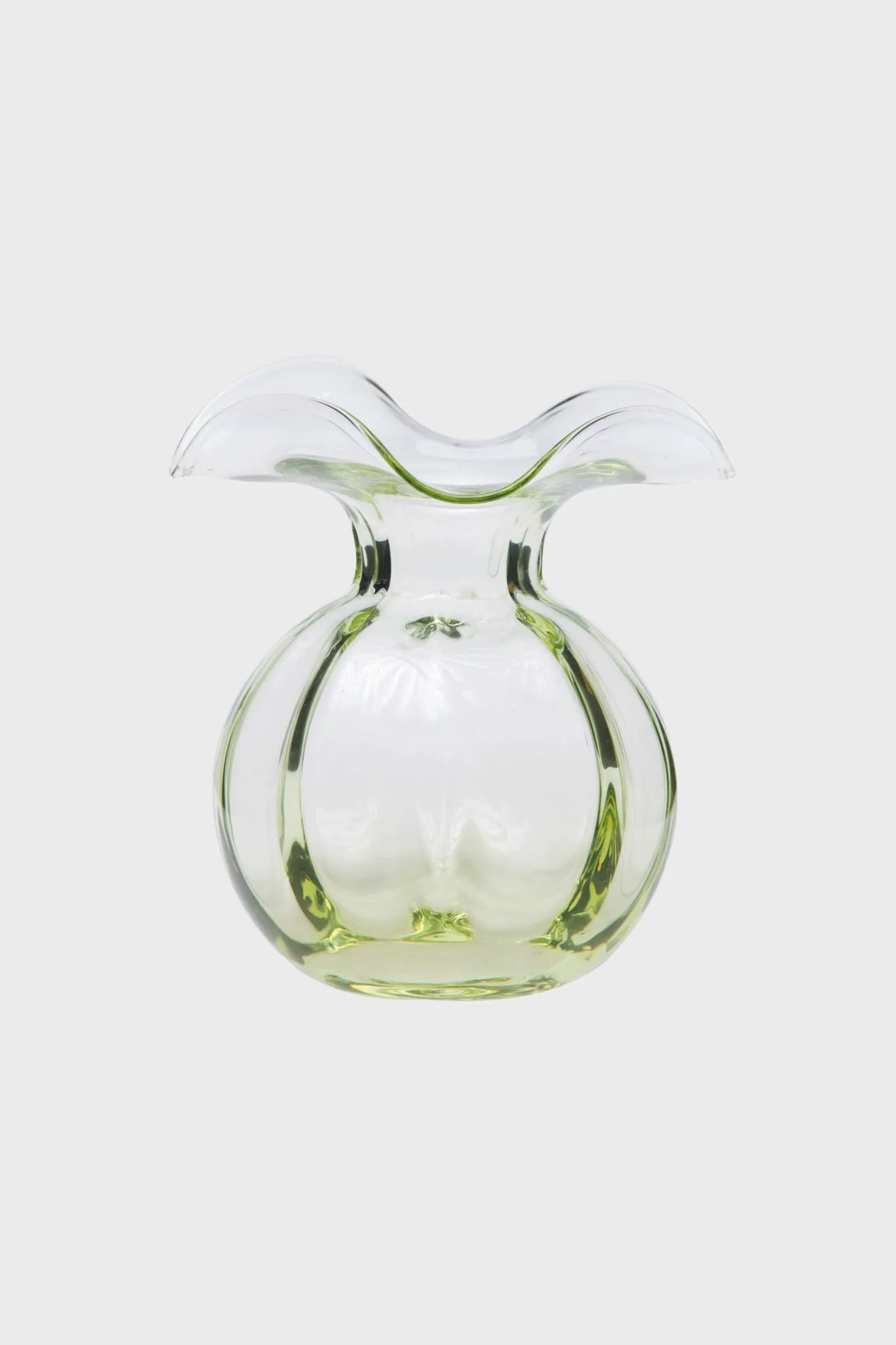 Hibiscus Medium Green Fluted Vase