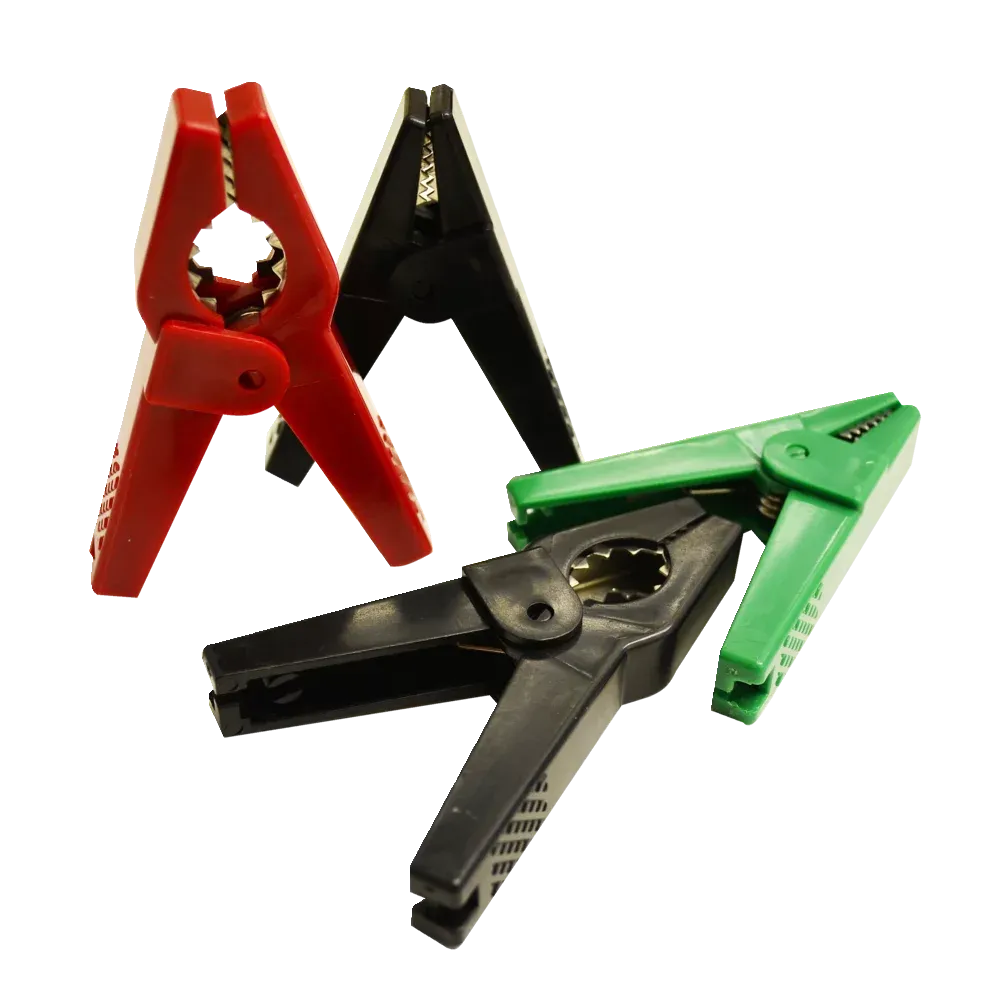 Hotline Large Plastic Crocodile Clips 4-Pack