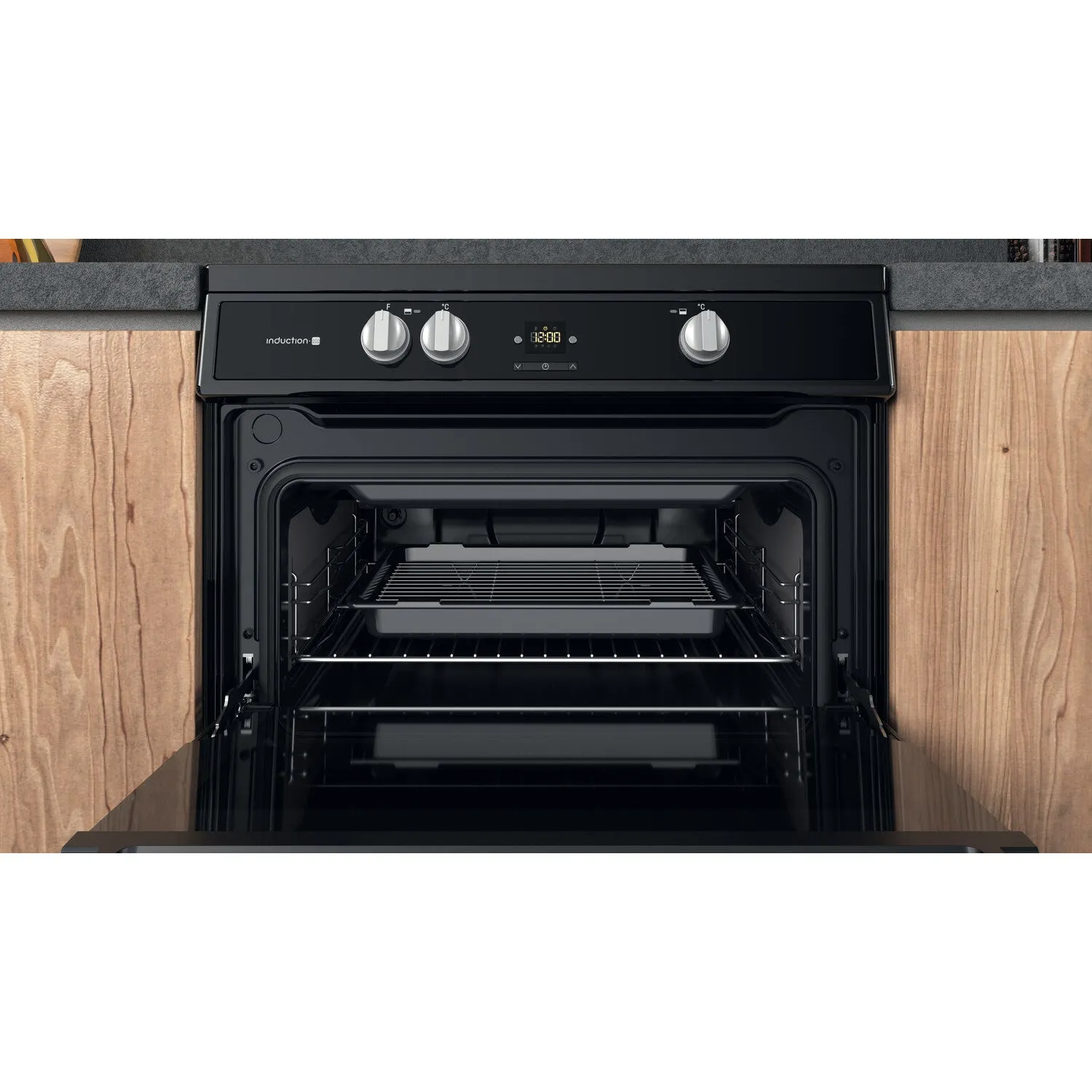 Hotpoint HDT67I9HM2C/UK Freestanding Electric Cooker - Induction Hob, Black
