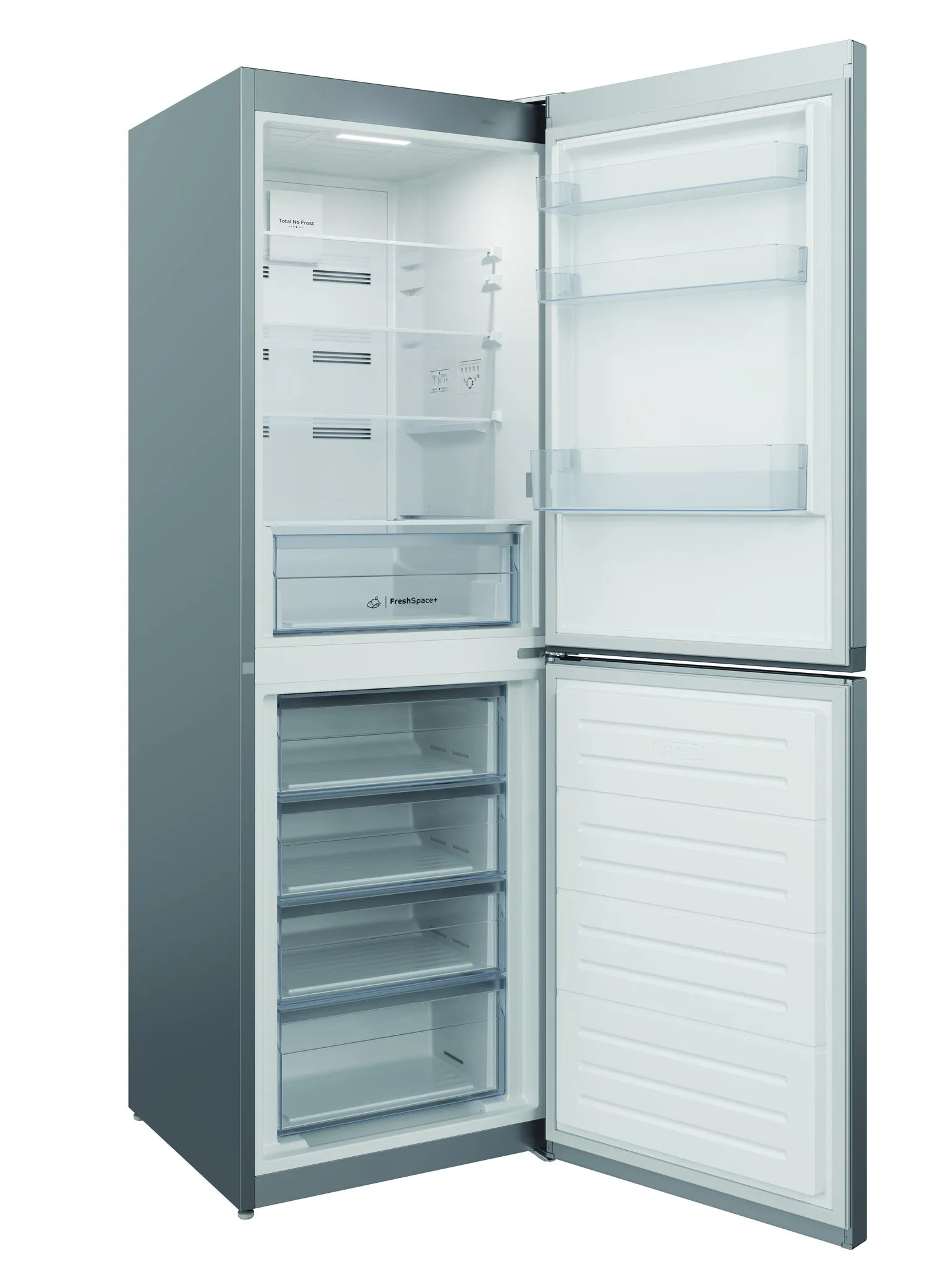 Indesit IBTNF 60182 S UK Freestanding 322L Fridge Freezer - Silver, A Rated