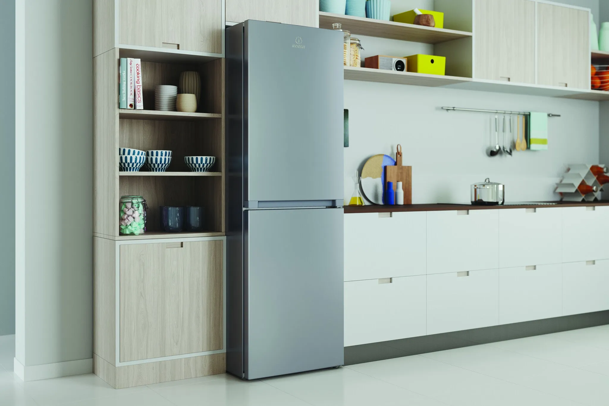 Indesit IBTNF 60182 S UK Freestanding 322L Fridge Freezer - Silver, A Rated