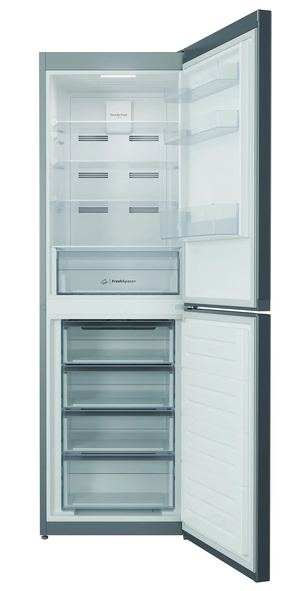 Indesit IBTNF 60182 S UK Freestanding 322L Fridge Freezer - Silver, A Rated