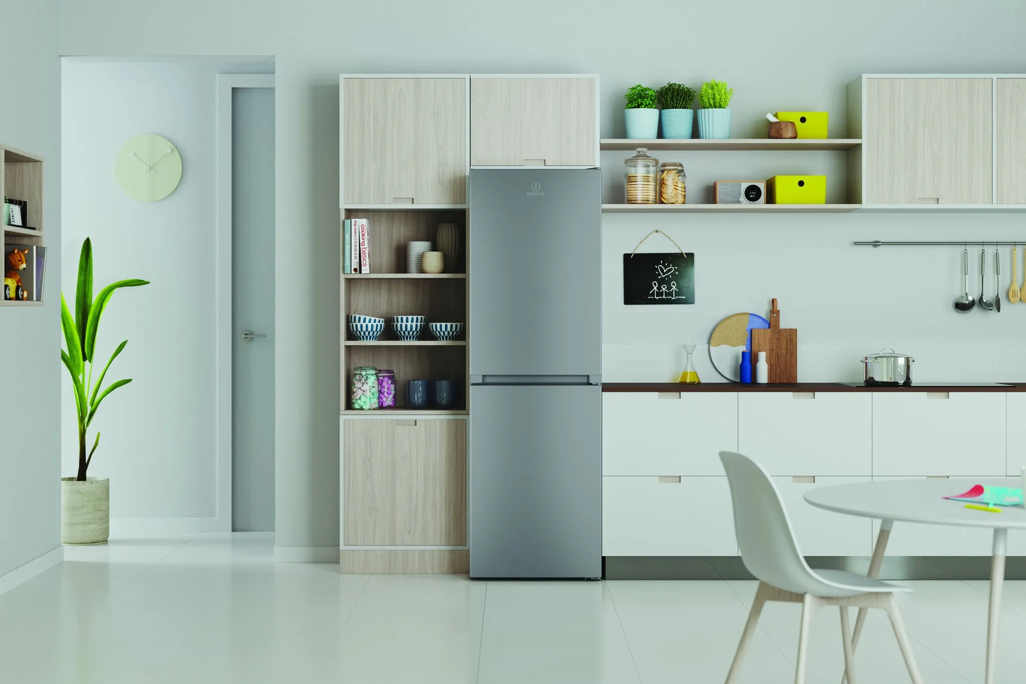 Indesit IBTNF 60182 S UK Freestanding 322L Fridge Freezer - Silver, A Rated