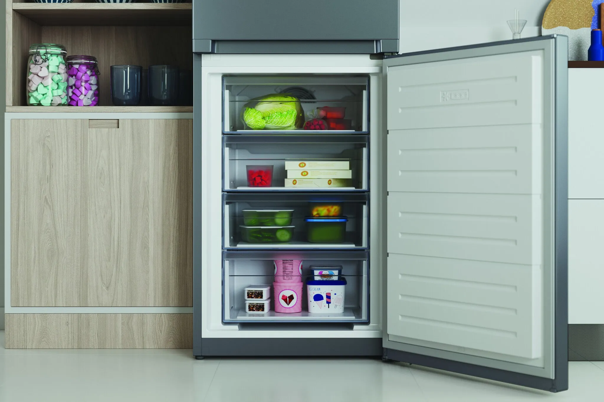 Indesit IBTNF 60182 S UK Freestanding 322L Fridge Freezer - Silver, A Rated