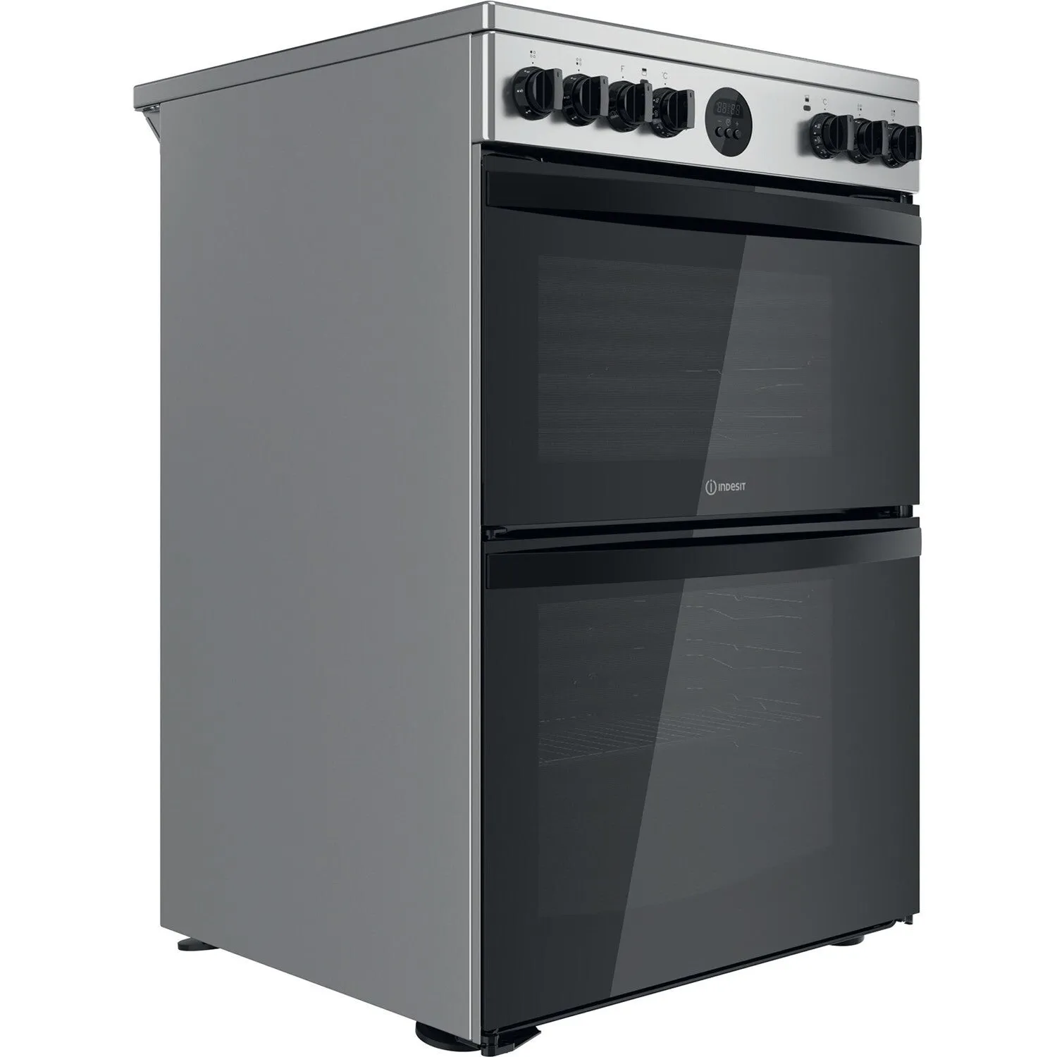 Indesit ID67V9HCX/UK Freestanding Electric Ceramic Cooker - Silver