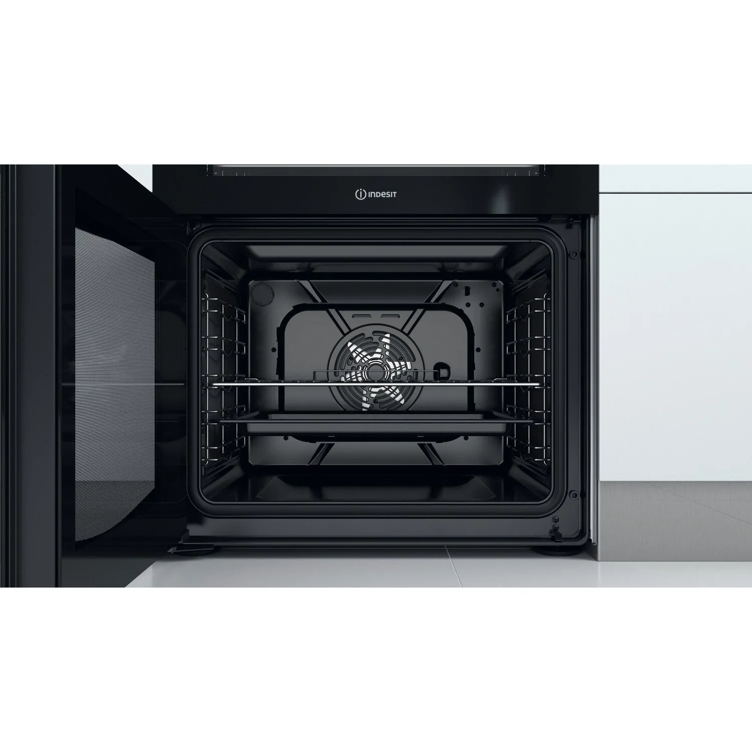 Indesit ID67V9HCX/UK Freestanding Electric Ceramic Cooker - Silver