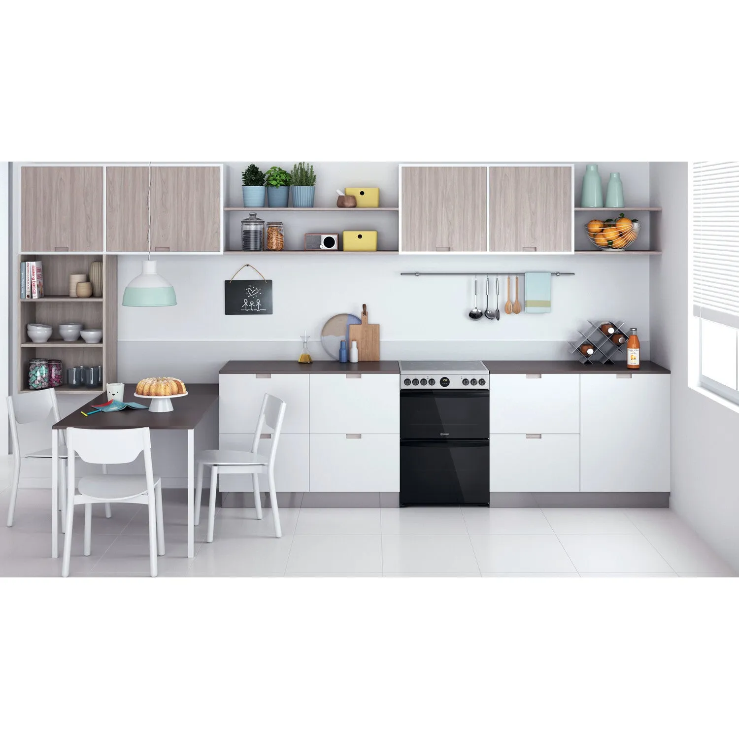 Indesit ID67V9HCX/UK Freestanding Electric Ceramic Cooker - Silver