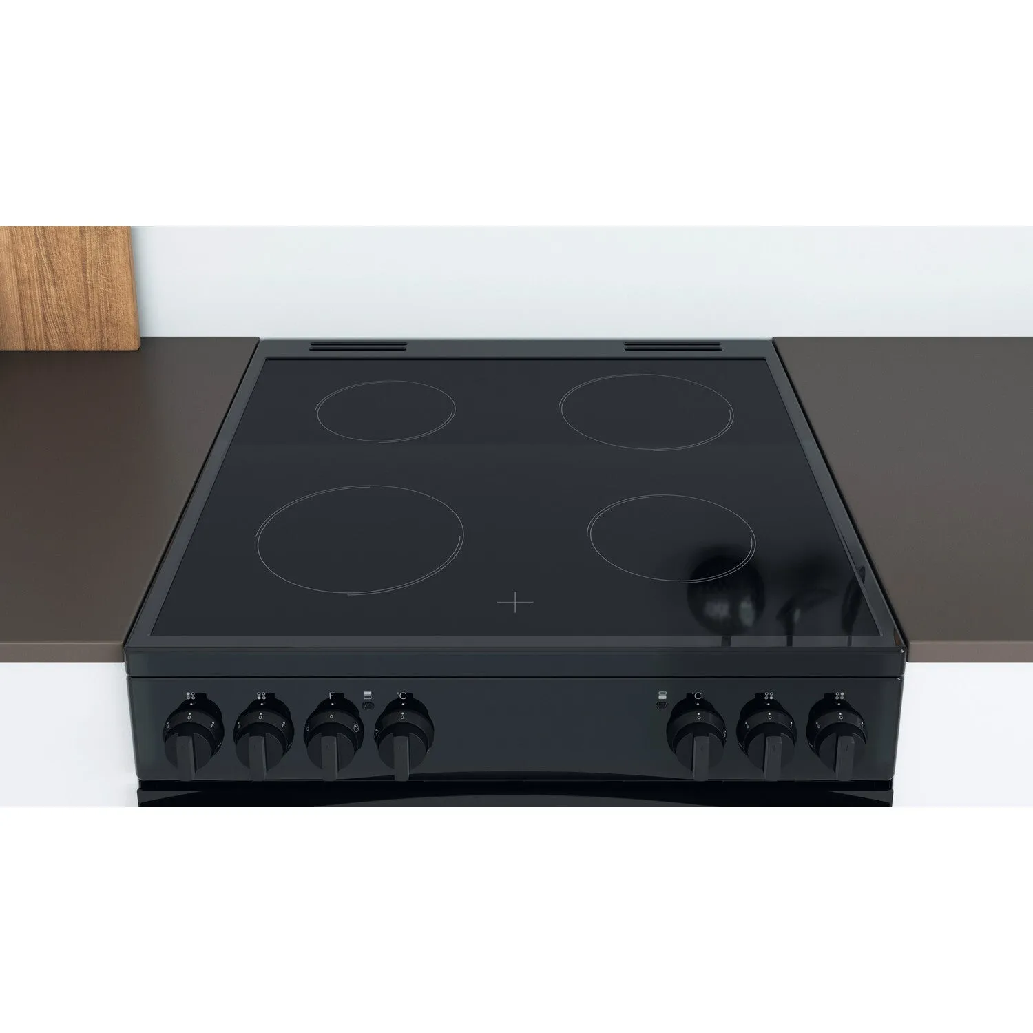 Indesit ID67V9KMB/UK Freestanding Electric Ceramic Cooker - Black