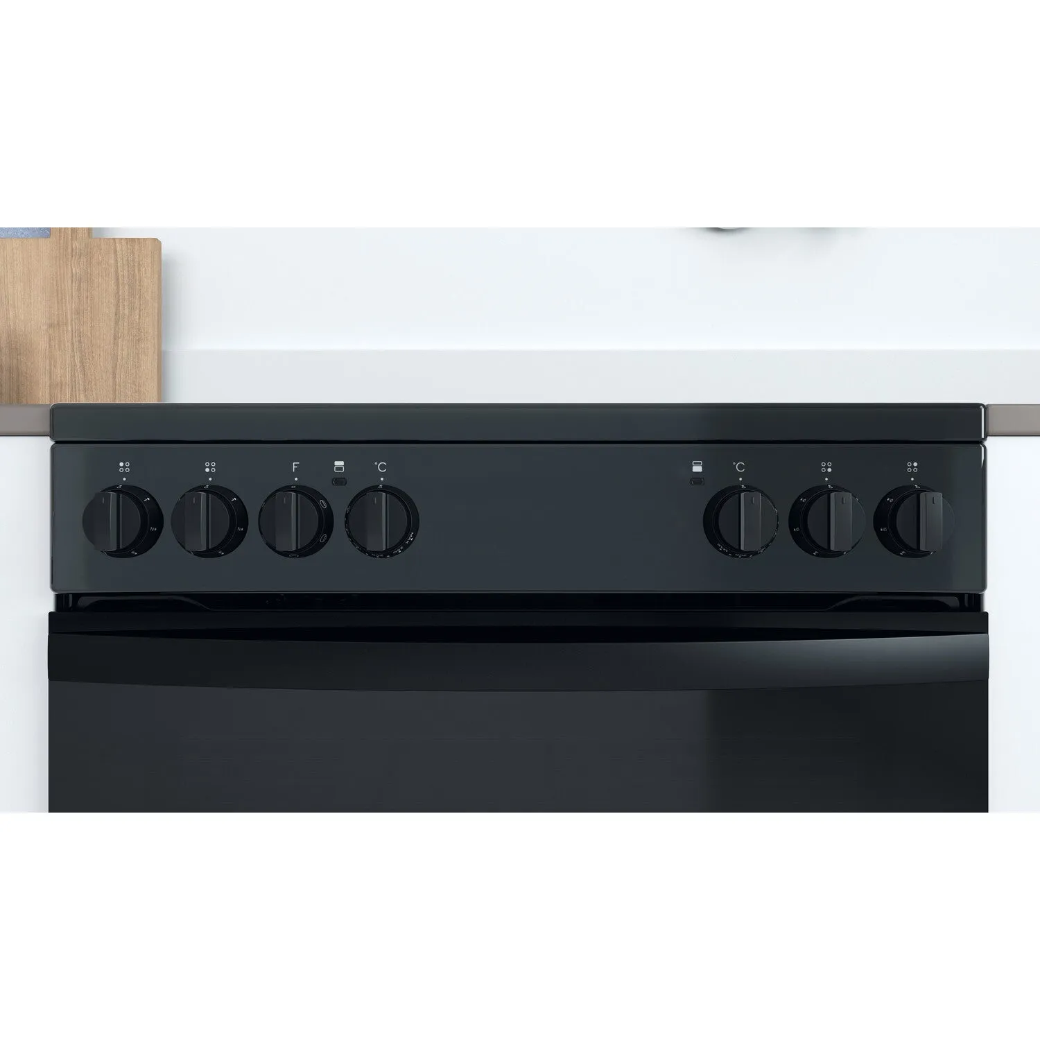 Indesit ID67V9KMB/UK Freestanding Electric Ceramic Cooker - Black