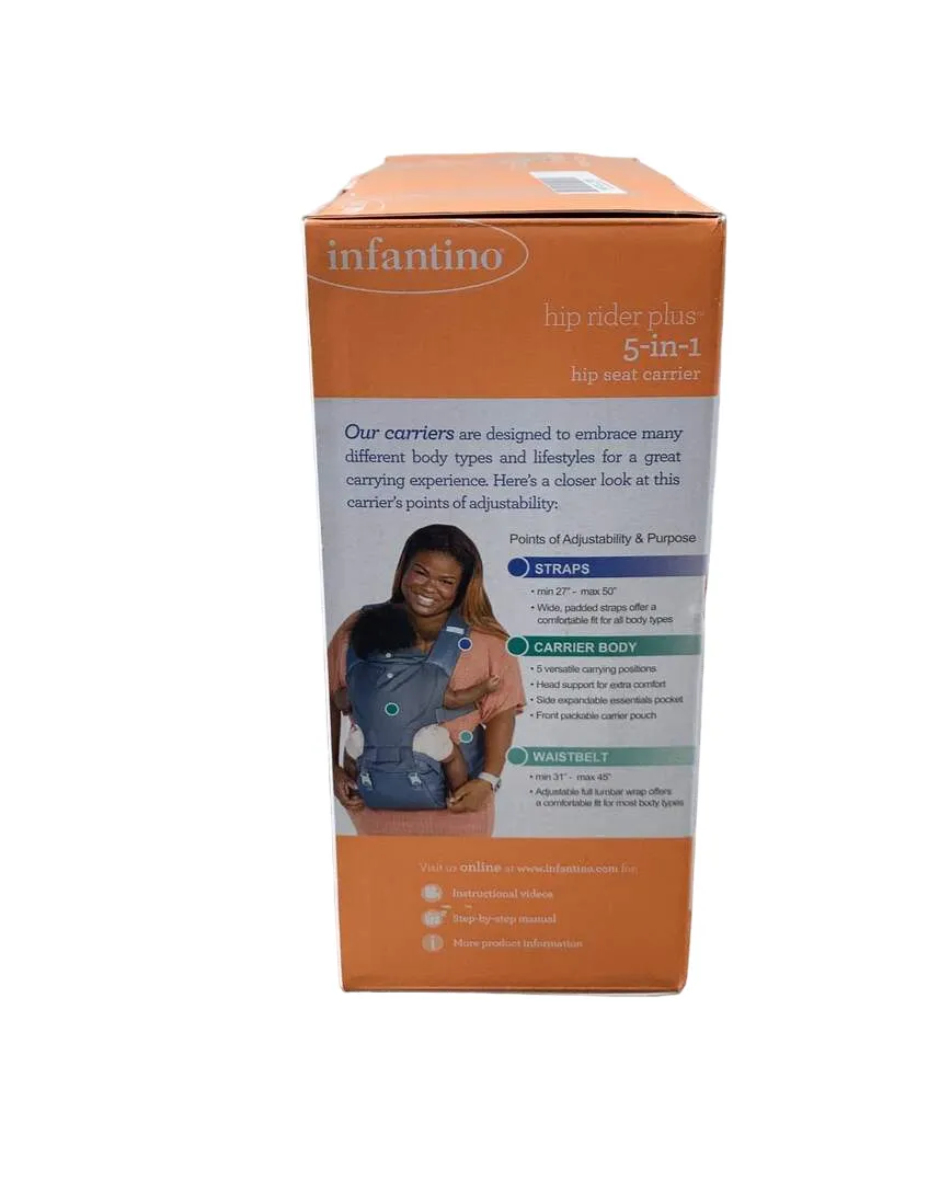 Infantino Hip Rider Plus 5-in-1 Carrier, Grey