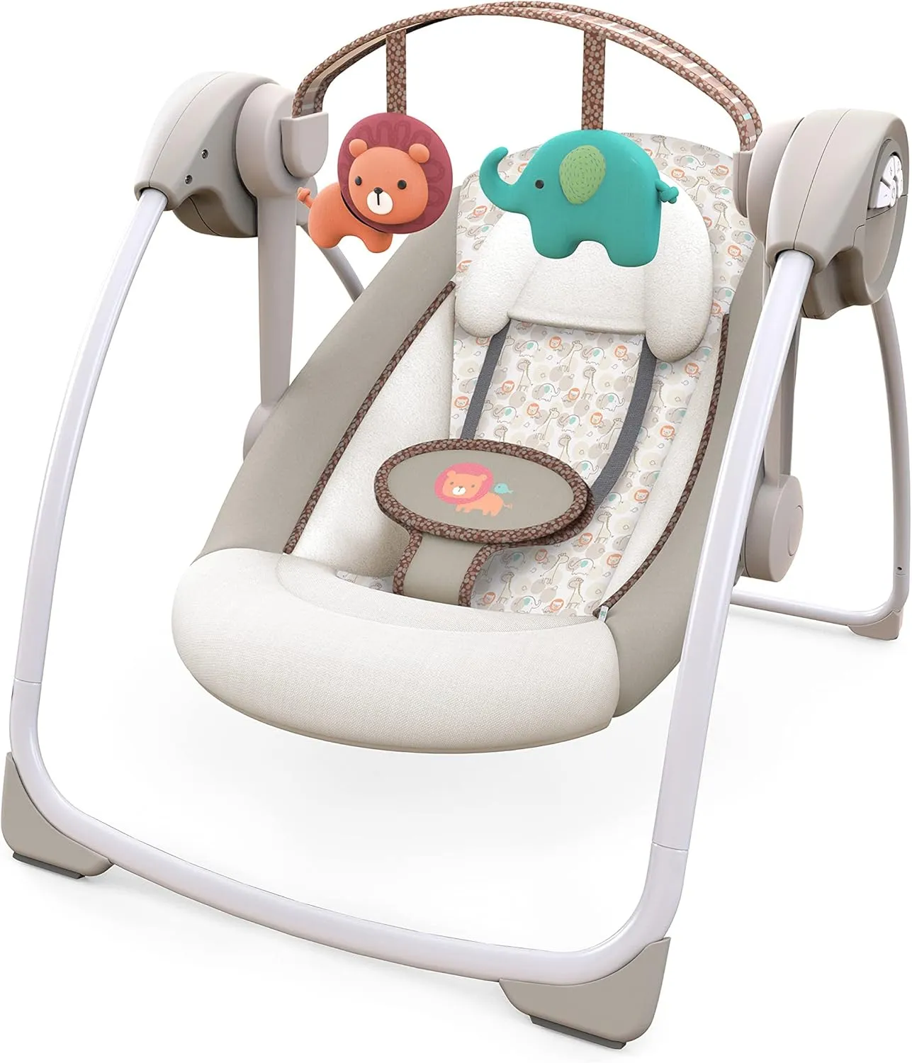 Ingenuity Soothe N Delight Portable Swing, Cozy Kingdom