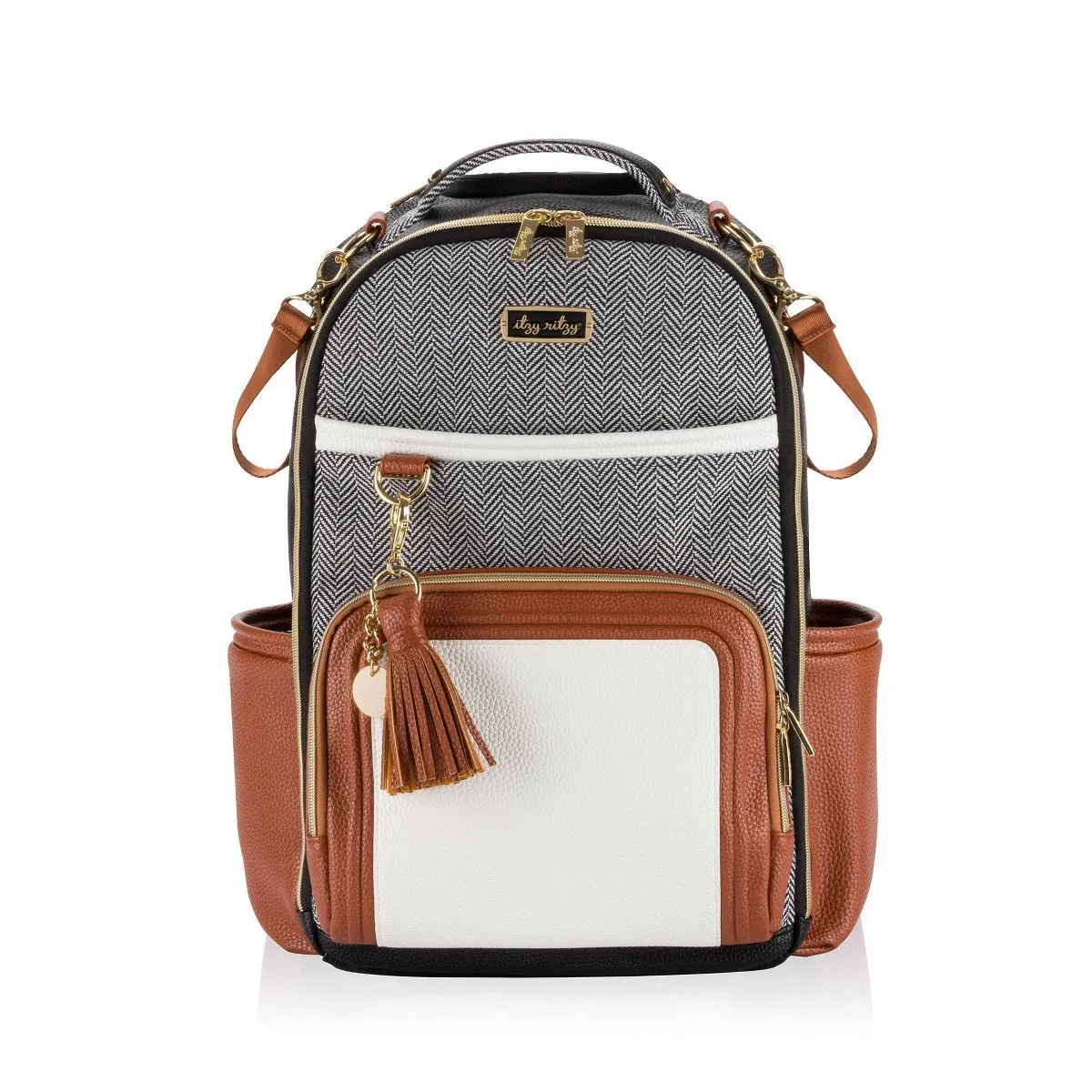 Itzy Ritzy Boss Plus Backpack Diaper Bag, Coffee & Cream