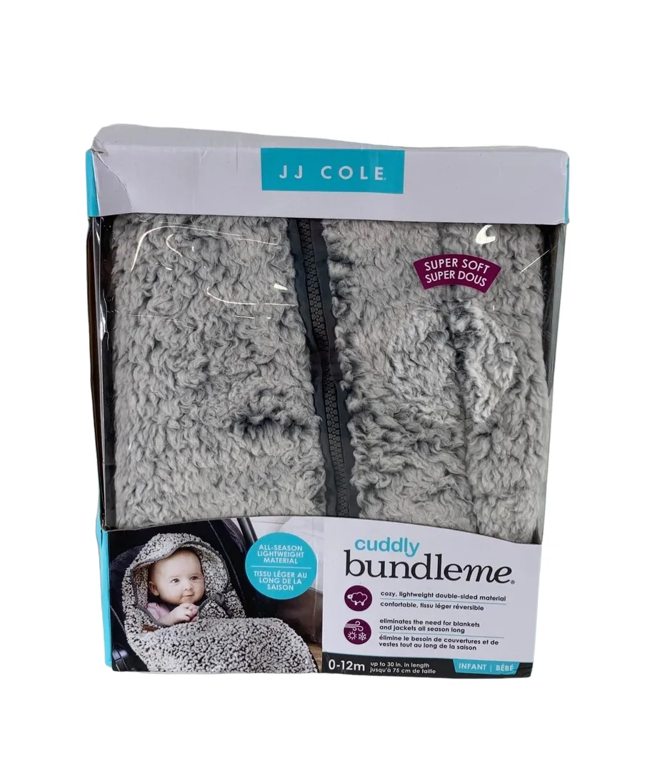 JJ Cole Cuddly BundleMe Car Seat Cover, Infant, Cuddly Grey