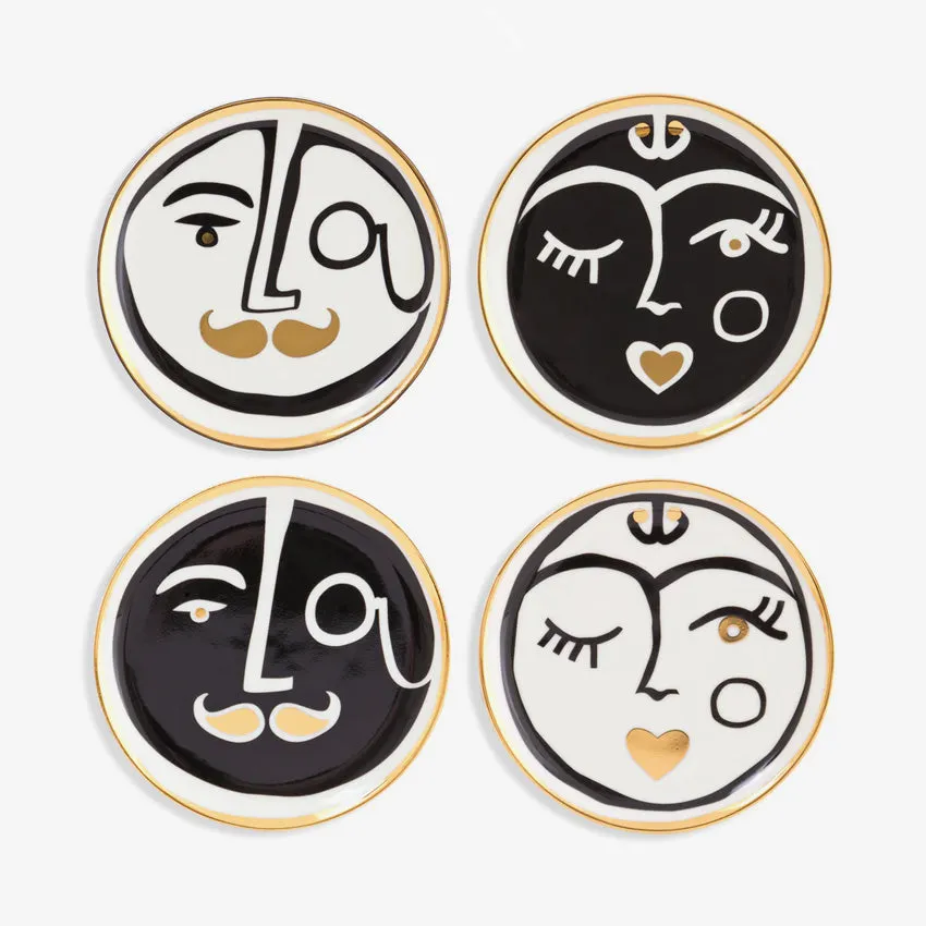 Jonathan Adler | Marseilles Coasters Black - Set of 4