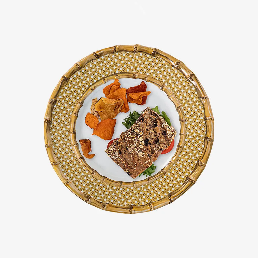 Juliska | Bamboo Caning Melamine Plate - Natural