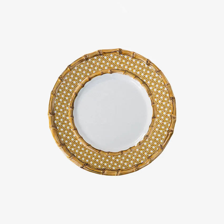 Juliska | Bamboo Caning Melamine Plate - Natural
