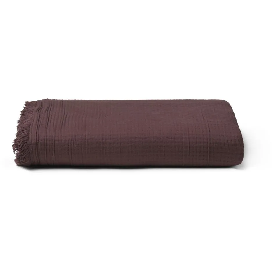 Juna View Bedspread Chocolate, 190x260 Cm